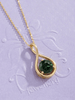 Mặt dây chuyền Vàng Đá quý tự nhiên Natural Green Tourmaline Pendant Necklace in 14K Yellow Gold by AME Jewellery