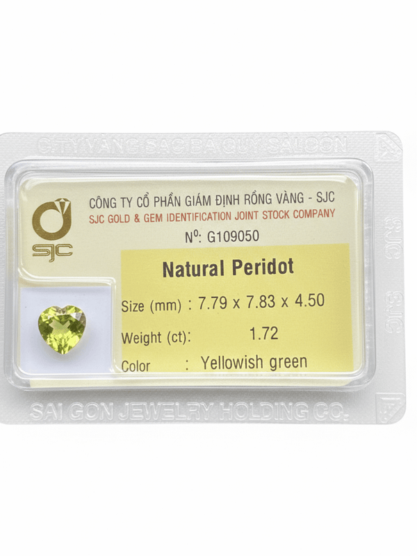 Đá quý tự nhiên Heart Peridot from AME Jewellery