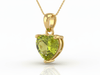 Mặt dây chuyền Vàng Đá quý tự nhiên Heart Peridot Pendant in 14K Yellow Gold by AME Jewellery