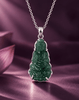 Natural Jadeite (翡翠 Fěicuì) Guanyin Buddha Pendant Necklace in sterling silver - AME Jewellery.