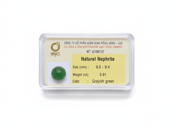 Natural Nephrite Jade Carved Bead from AME Jewellery