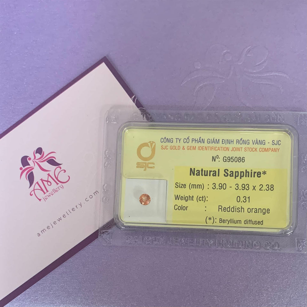 Đá quý tự nhiên Natural Orange Sapphire from AME Jewellery