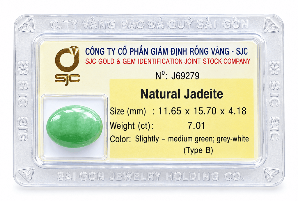 Natural Oval cabochone Green Jadeite -AME Jewellery