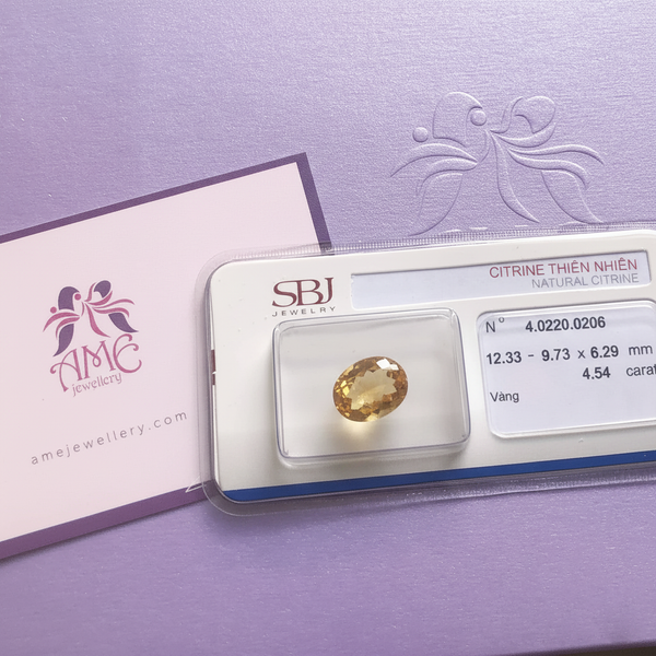 Đá quý tự nhiên Oval Citrine by AME Jewellery