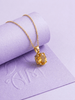 Natural Oval-cut Citrine Pendant in 14K Yellow Gold - AME Jewellery