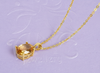 Mặt dây Vàng Đá quý tự nhiên Oval Citrine Pendant in 14K Yellow Gold by AME Jewellery