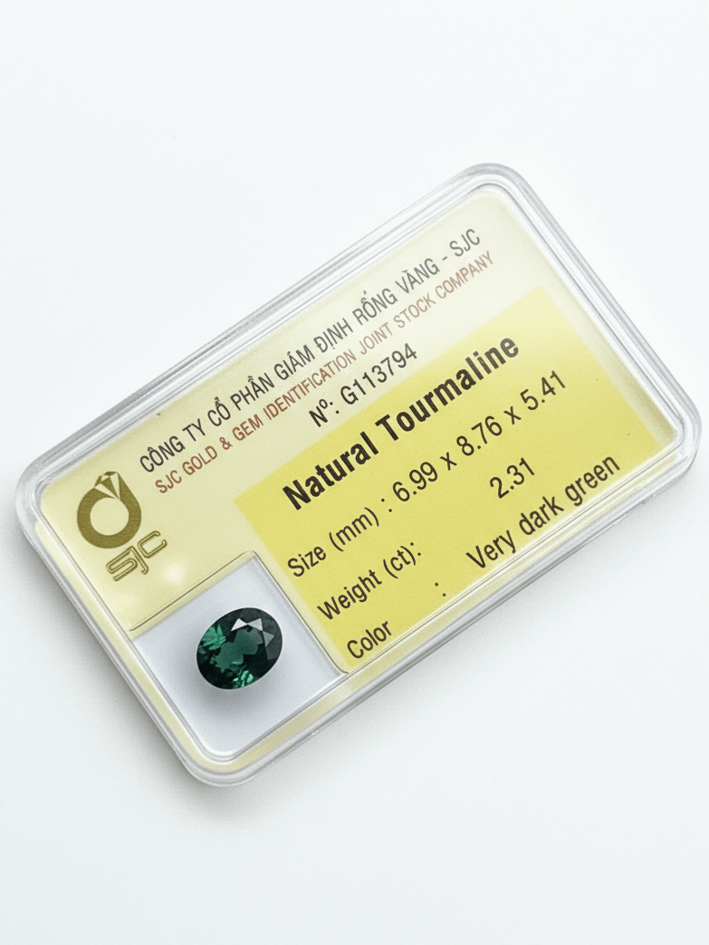 Đá quý tự nhiên Natural Oval Green Tourmaline from AME Jewellery