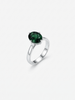 Nhẫn Vàng trắng Đá quý tự nhiên Oval Green Tourmaline Ring in 14K White Gold by AME Jewellery