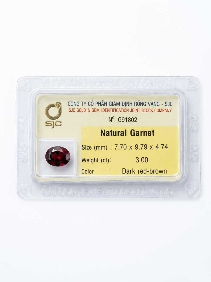 Đá quý tự nhiên Natural Oval Red Garnet from AME Jewellery