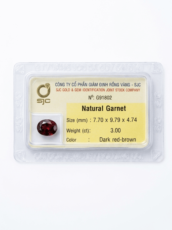 Đá quý tự nhiên Natural Oval Red Garnet from AME Jewellery