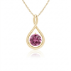 Mặt dây chuyền Vàng Đá quý tự nhiên Natural Pink Tourmaline Pendant Necklace in 14K Yellow Gold by AME Jewellery