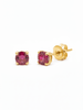 Bông tai Vàng Đá quý tự nhiên Natural Ruby Earrings in 14K Yellow Gold by AME Jewellery