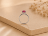 Natural Ruby Ring in 14K White Gold by AME Jewellery