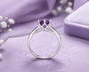 Natural Amethyst Solitaire Ring in Sterling Silver - AME Jewellery