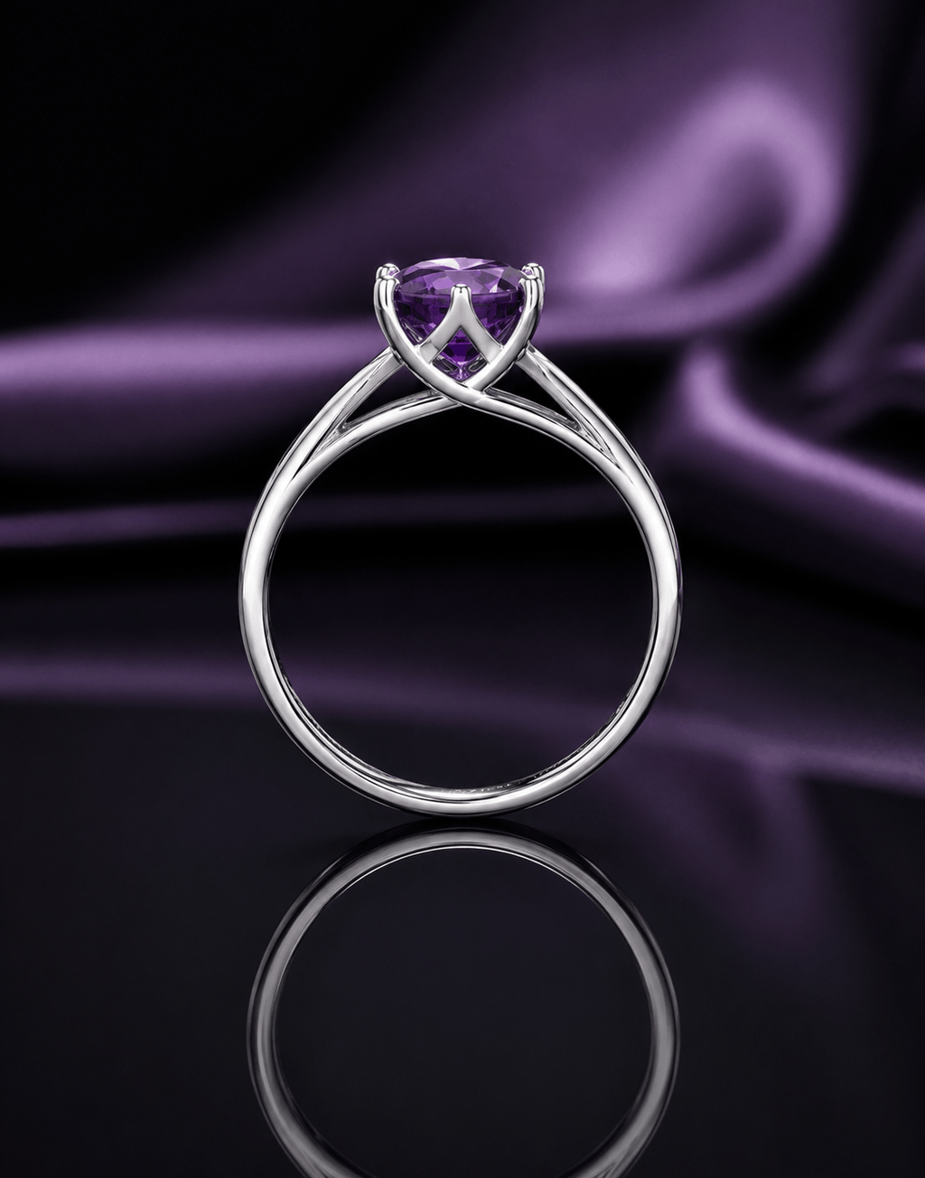 Nhẫn Đá quý tự nhiên Amethyst - AME Jewellery
