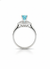 Nhẫn nữ Đá quý tự nhiên Blue Topaz Halo Ring in Sterling Silver by AME Jewellery
