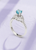 Nhẫn nữ Đá quý tự nhiên Blue Topaz Halo Ring in Sterling Silver by AME Jewellery