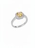 Nhẫn nữ Đá quý tự nhiên Citrine Square Halo Ring in Sterling Silver by AME Jewellery