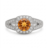 Nhẫn Đá quý thiên nhiên Citrine Vintage Ring in Sterling Silver by AME Jewellery