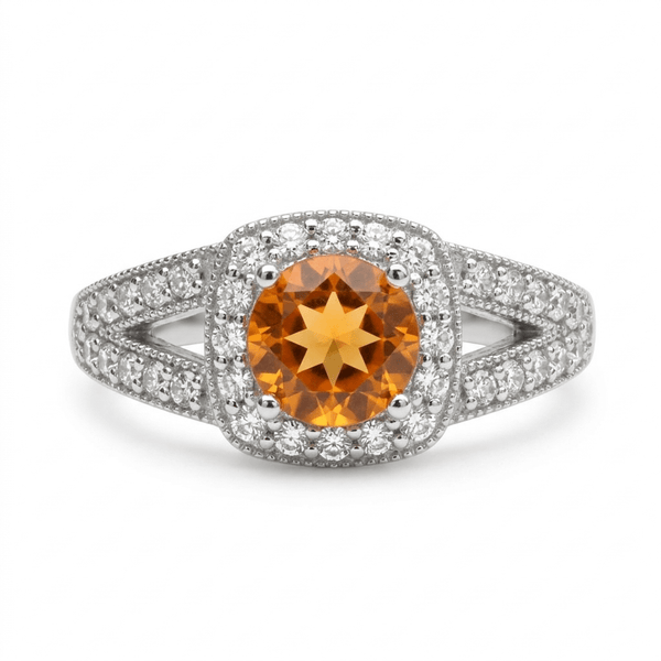Nhẫn Đá quý thiên nhiên Citrine - AME Jewellery
