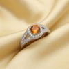 Nhẫn Đá quý thiên nhiên Citrine Vintage Ring in Sterling Silver by AME Jewellery