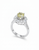 Natural Citrine halo Ring in Sterling Silver by AME Jewellery. 