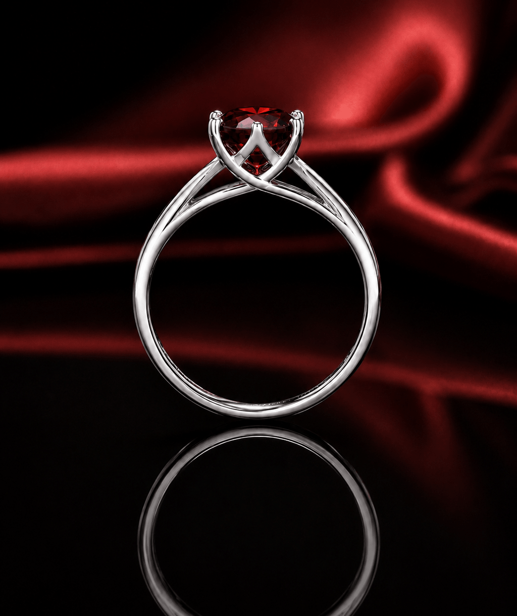 Nhẫn Đá quý tự nhiên Red Garnet - AME Jewellery