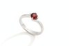 Nhẫn nữ Đá quý thiên nhiên Red Garnet Twist Ring in Sterling Silver by AME Jewellery