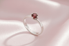 Nhẫn nữ Đá quý thiên nhiên Red Garnet Twist Ring in Sterling Silver by AME Jewellery