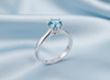 Nhẫn nữ Đá quý thiên nhiên Blue Topaz Solitaire Ring in Sterling Silver by AME Jewellery