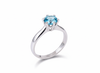 Nhẫn nữ Đá quý thiên nhiên Blue Topaz Solitaire Ring in Sterling Silver by AME Jewellery