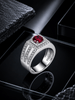 Nhẫn Nam Đá quý tự nhiên Red Garnet - AME Jewellery