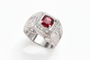 Natural Garnet Men's Ring in Sterling Silver by AME Jewellery. 