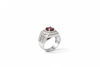 Natural Garnet Men's Ring in Sterling Silver by AME Jewellery. 