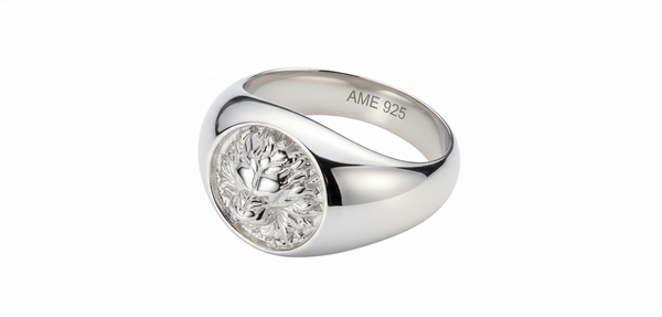 Nhẫn Nam Sư Tử Lion Oval Signet Ring for Men | AME Jewellery