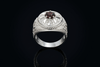 Natural Red Garnet US Army Men's Ring in Sterling Silver by AME Jewellery. Garnet is the birthstone for January and the gem for the 2nd anniversary. 
