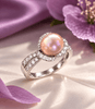 Nhẫn Ngọc trai nuôi nước ngọt màu tím oải hương - AME Jewellery