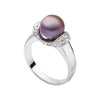 Nhẫn nữ Ngọc trai màu tím Aubergine Freshwater Pearl Accent Ring by AME Jewellery