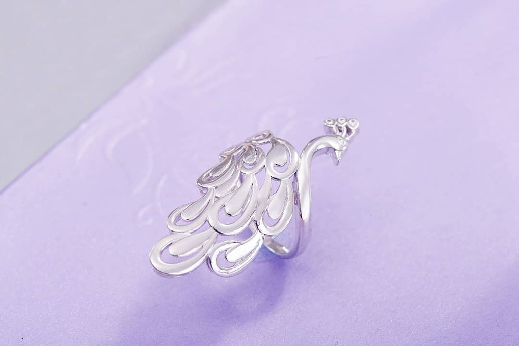 Nhẫn Nữ Chim Công Bạc | Peacock Silver Ring | AME Jewellery