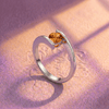 Natural Citrine Bypass Ring in Sterling Silver by AME Jewellery