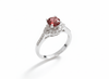Nhẫn nữ Đá quý tự nhiên Red Garnet Ring in Sterling Silver by AME Jewellery
