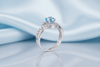 Nhẫn nữ Đá quý thiên nhiên Blue Topaz Twist Ring in Sterling Silver by AME Jewellery