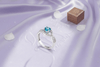 Nhẫn nữ Đá quý thiên nhiên Blue Topaz Twist Ring in Sterling Silver by AME Jewellery