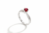 Natural Garnet Ring in Sterling Silver by AME Jewellery. 