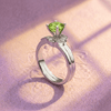 Natural Peridot Ring in Sterling Silver by AME Jewellery.