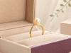 Nhẫn nữ Vàng Ngọc trai hồng Pink Freshwater Pearl Classic Ring in 14K Yellow Gold by AME Jewellery