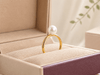 Nhẫn nữ Vàng Ngọc trai trắng White Freshwater Pearl Classic Ring in 14K Yellow Gold by AME Jewellery