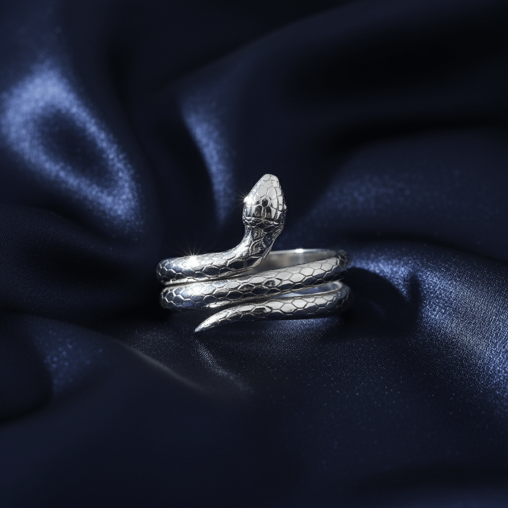Nhẫn nữ Rắn bạc | Snake Silver Ring | AME Jewellery