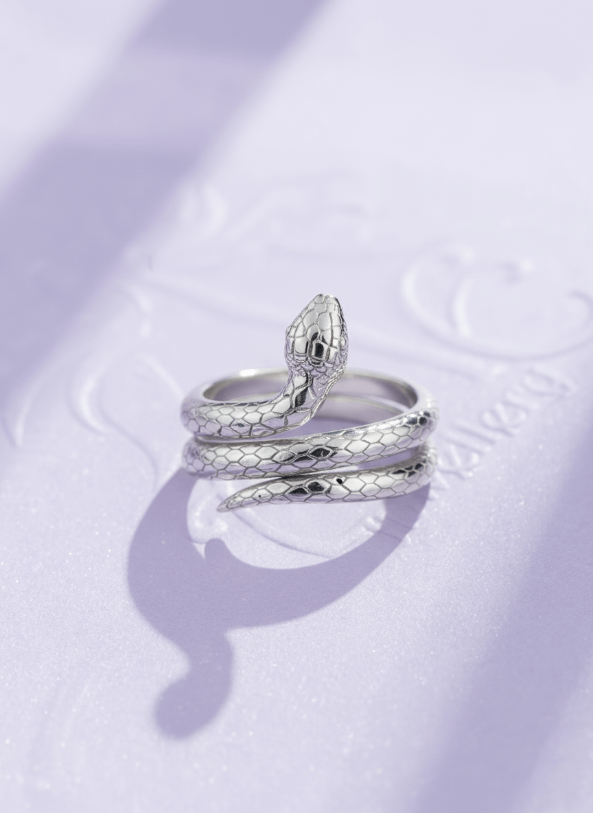 Nhẫn nữ Rắn bạc | Snake Silver Ring | AME Jewellery