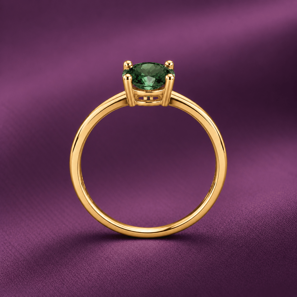 Nhẫn Vàng đá quý tự nhiên Green Tourmaline - AME Jewellery